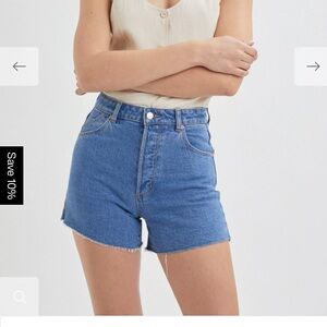 Rollas Original High Rise Straight Cut Off Shorts